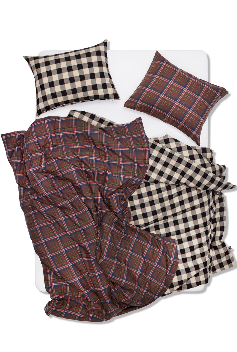 Glen Lodge 'Maloja Check' Yarn-Dyed Cotton Bedding
