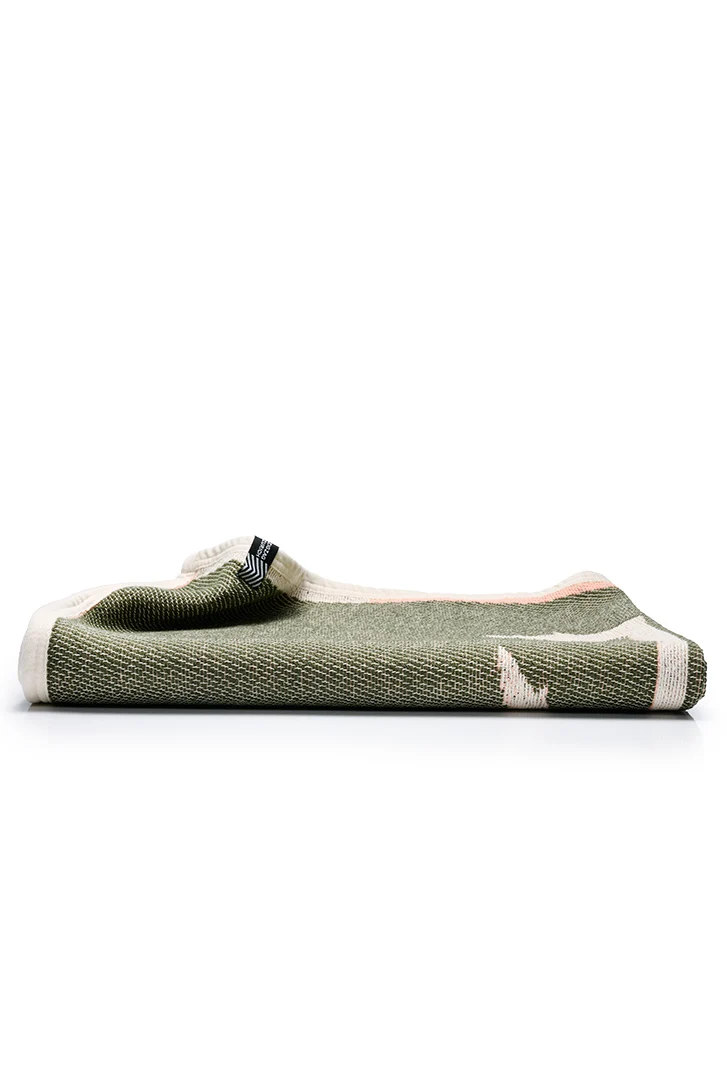 Cotton Beach Towel & Mini Blanket “Flamingo” by Michele Rondelli