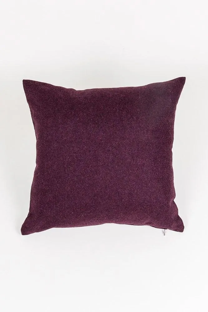 Recycled Wool Pillows & Floor Cushions "Clyde" - Violet