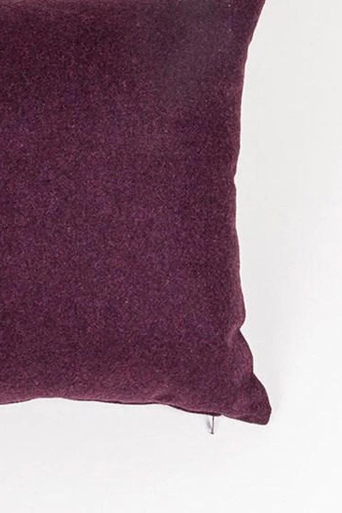 Recycled Wool Pillows & Floor Cushions "Clyde" - Violet