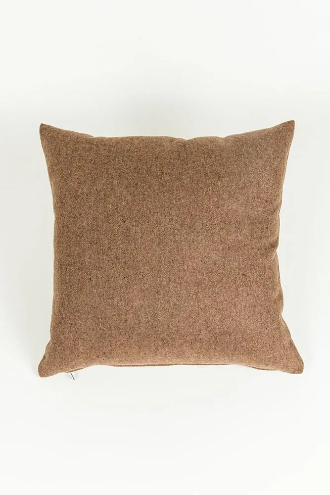 Recycled Wool Pillows & Floor Cushions "Clyde" - Light brown
