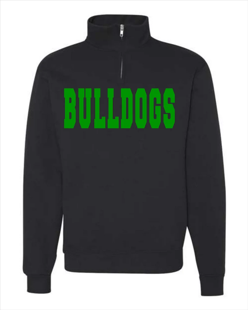 Bulldogs (collegiate puff) 1/4 Zip Pullover