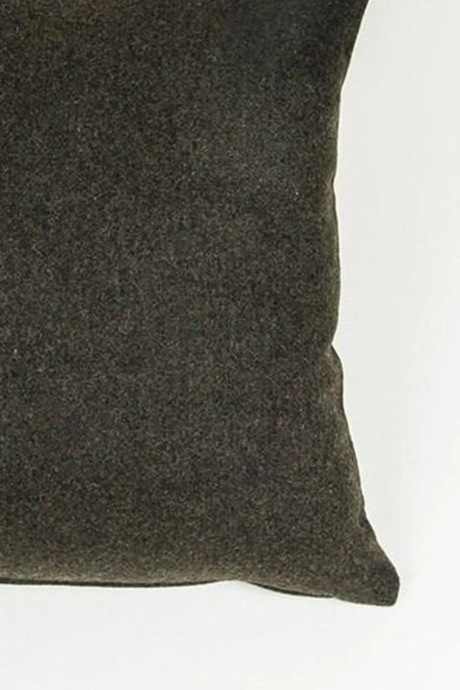 Recycled Wool Pillows & Floor Cushions "Clyde" - Dark Green