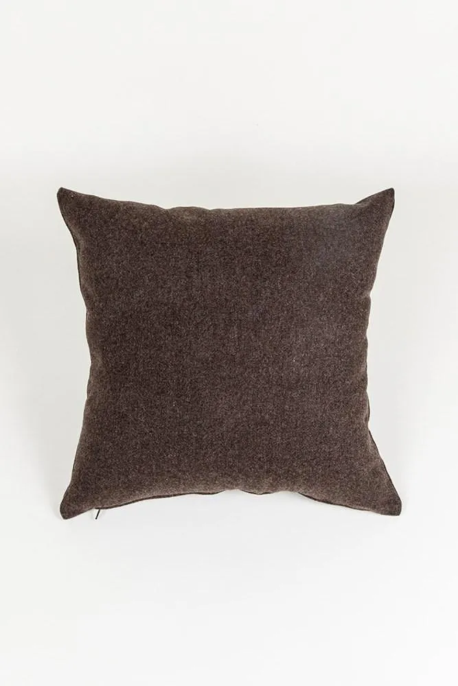 Recycled Wool Pillows & Floor Cushions "Clyde" - Chocolate