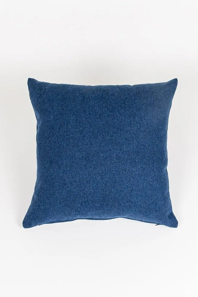 Recycled Wool Pillows & Floor Cushions "Clyde" - Blue