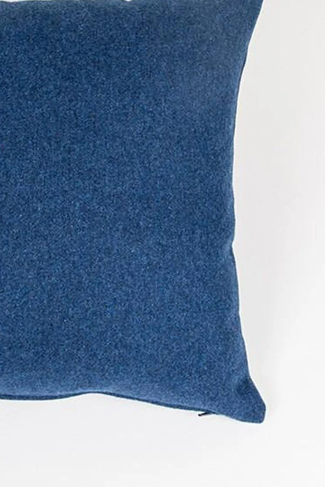 Recycled Wool Pillows & Floor Cushions "Clyde" - Blue