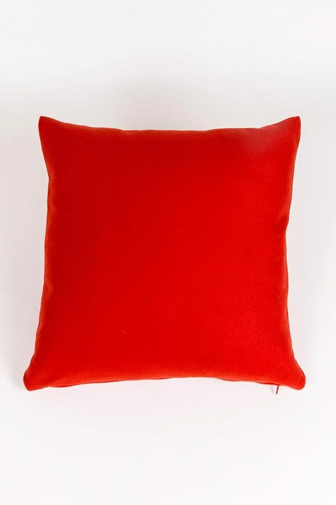 Recycled Wool Pillows & Floor Cushions "Bonnie" - Red