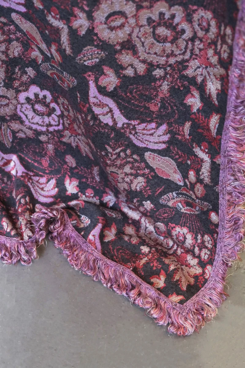 Carmelina Blanket or Bedspread - Anthracite Eclipse