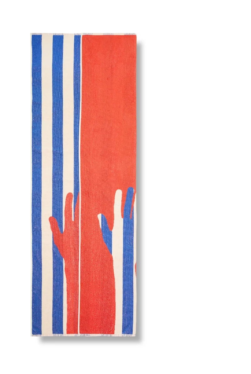 Beach Towel “Hands Off” by Michele Rondelli - XL 100% Cotton