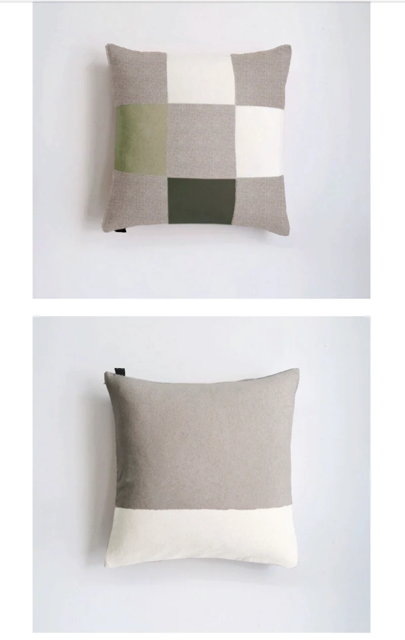 Bico Cushion Check - Grey / Green