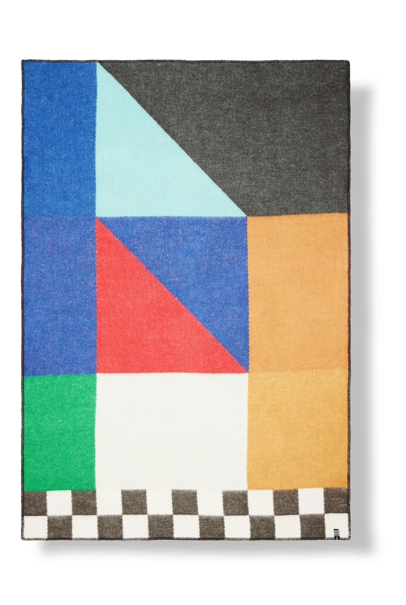 Wool Blanket “Townscape 1” by Yanyi Ha