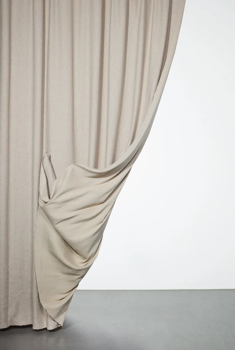 Cashmere Cotton Curtains in Beige Color