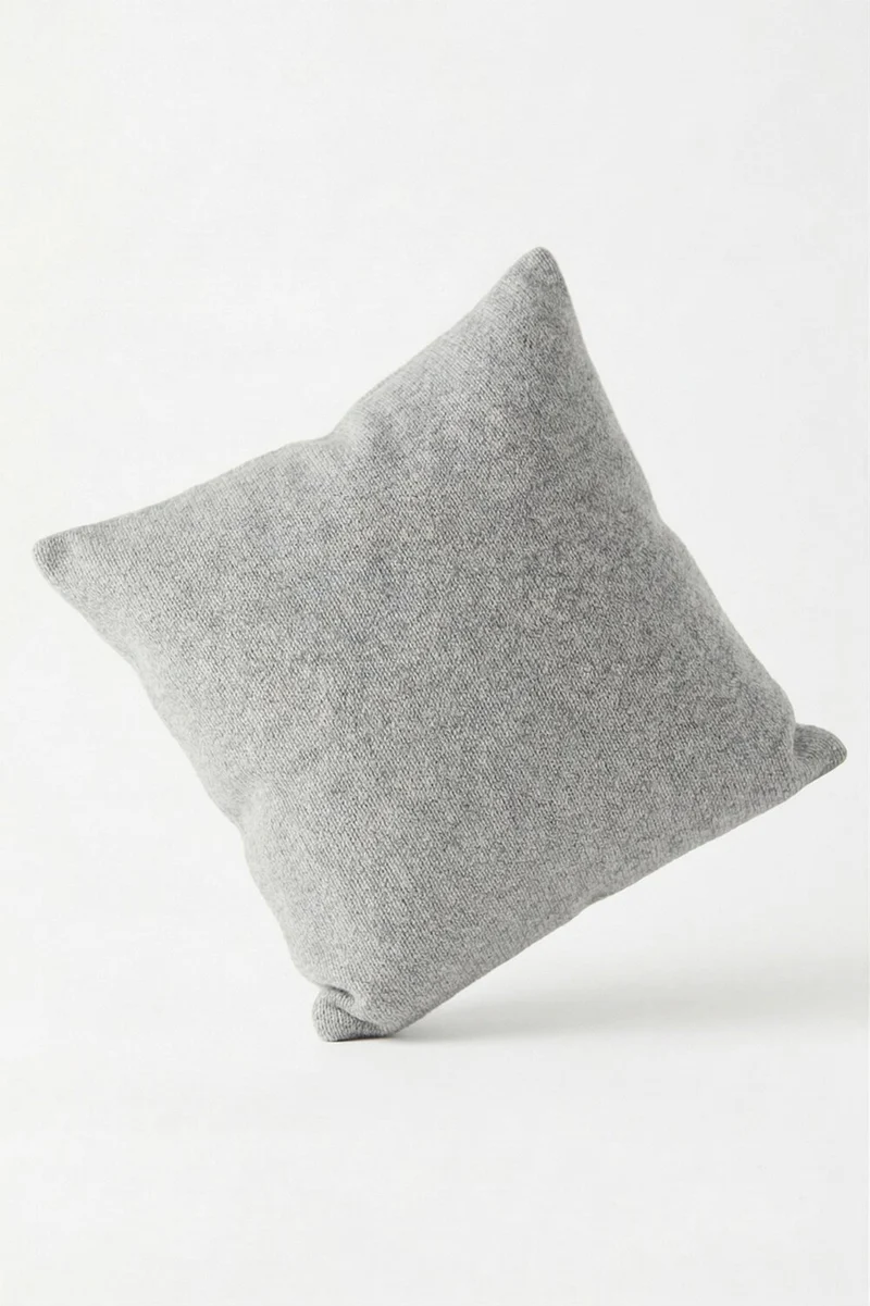 Eco Cashmere Cushion in Grey