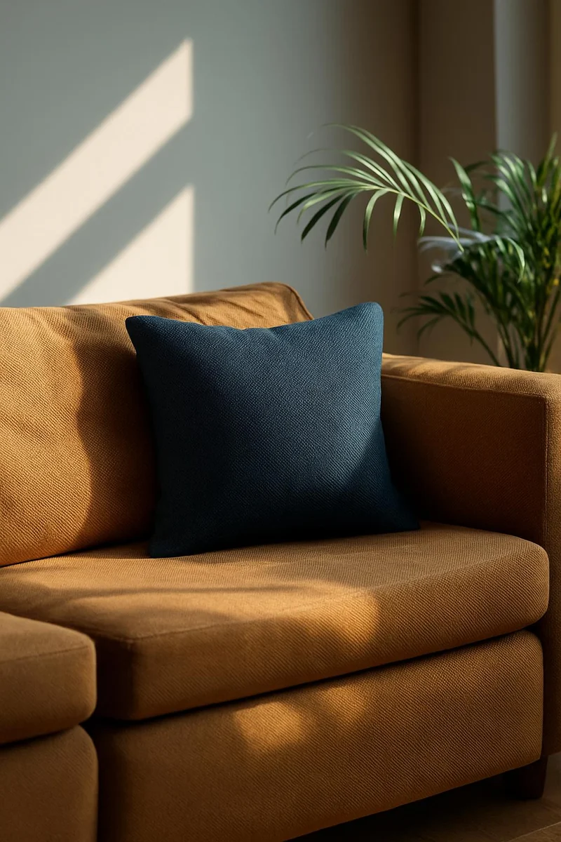 Twisted Cushion "Zuyo" - Lapis Blue