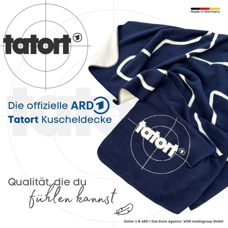 Tatort Kuscheldecke – Wohndecke 150 × 200 cm | Made in Germany