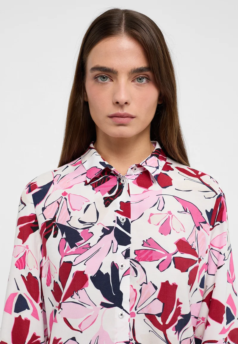 Bluse Leinwandgewebe Langarm
