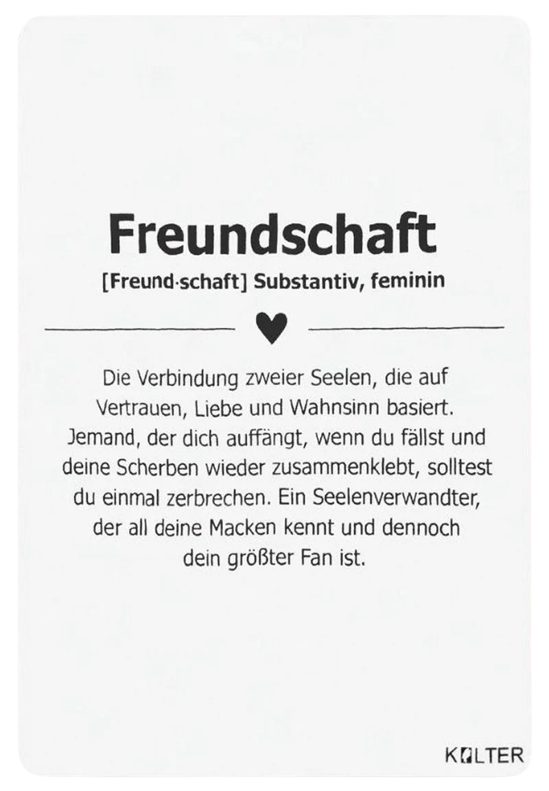 Freundschaft Kuscheldecke – Bio-Baumwolldecke 150 × 200 cm | Kolter