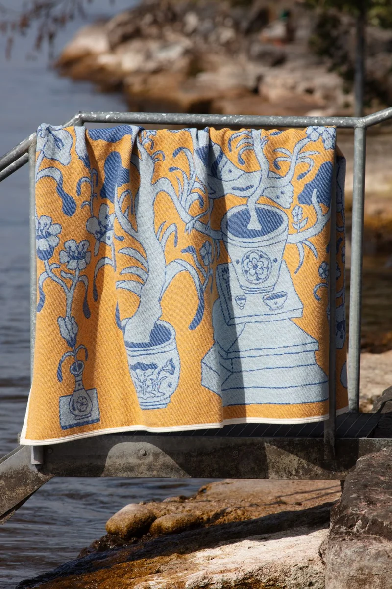 Cotton Blanket “Botanical” by Jacco Bunt