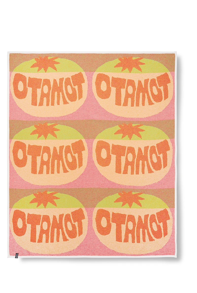 Cotton Blanket “Tomato” by Jody Barton