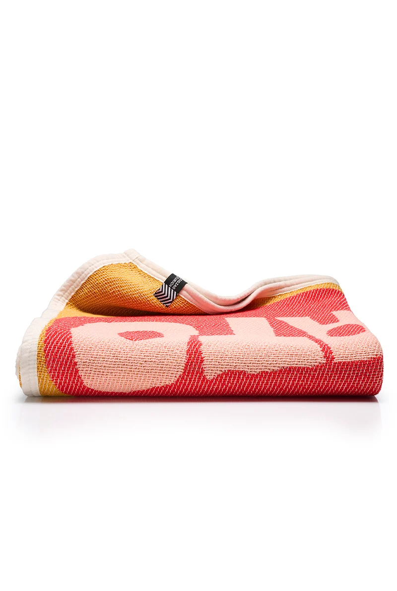 Cotton Blanket “Tomato” by Jody Barton