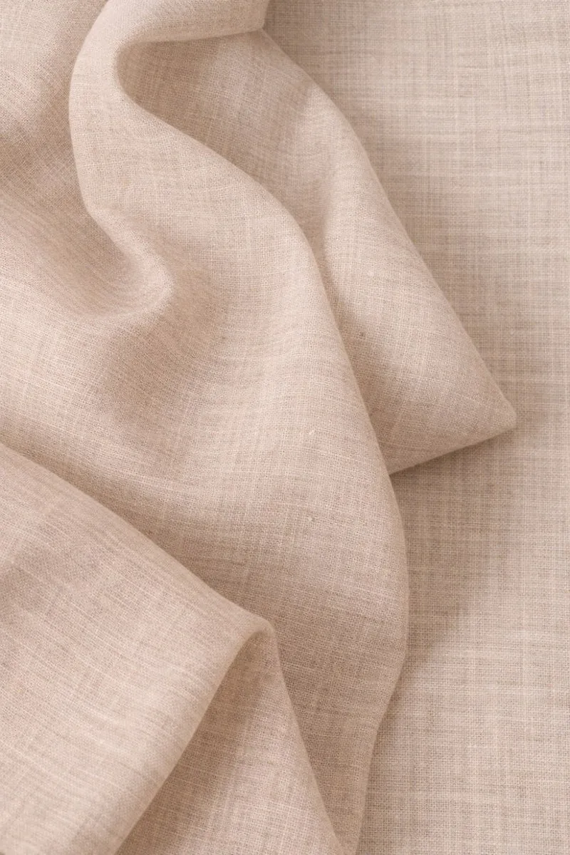 Wool & Linen Curtains "Lana Lino" in Sand Color