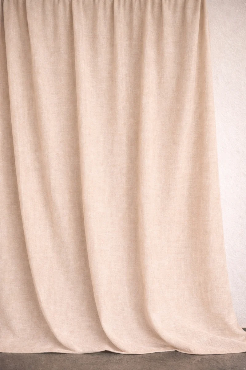 Wool & Linen Curtains "Lana Lino" in Sand Color