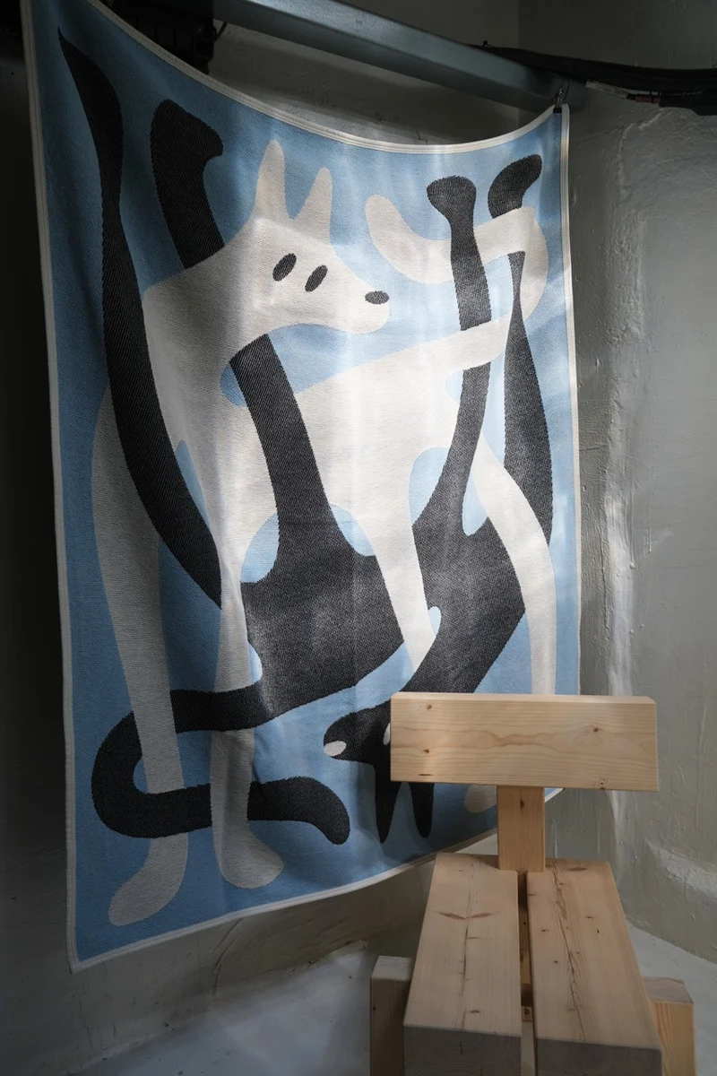 Cotton Blanket “Lupo” by Joël Roth