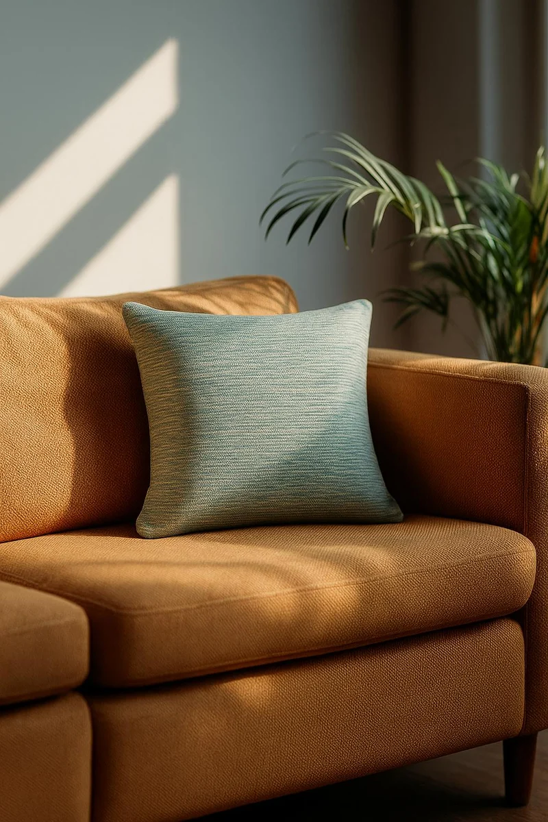 Chenille Cushion "Fossil" - Jade