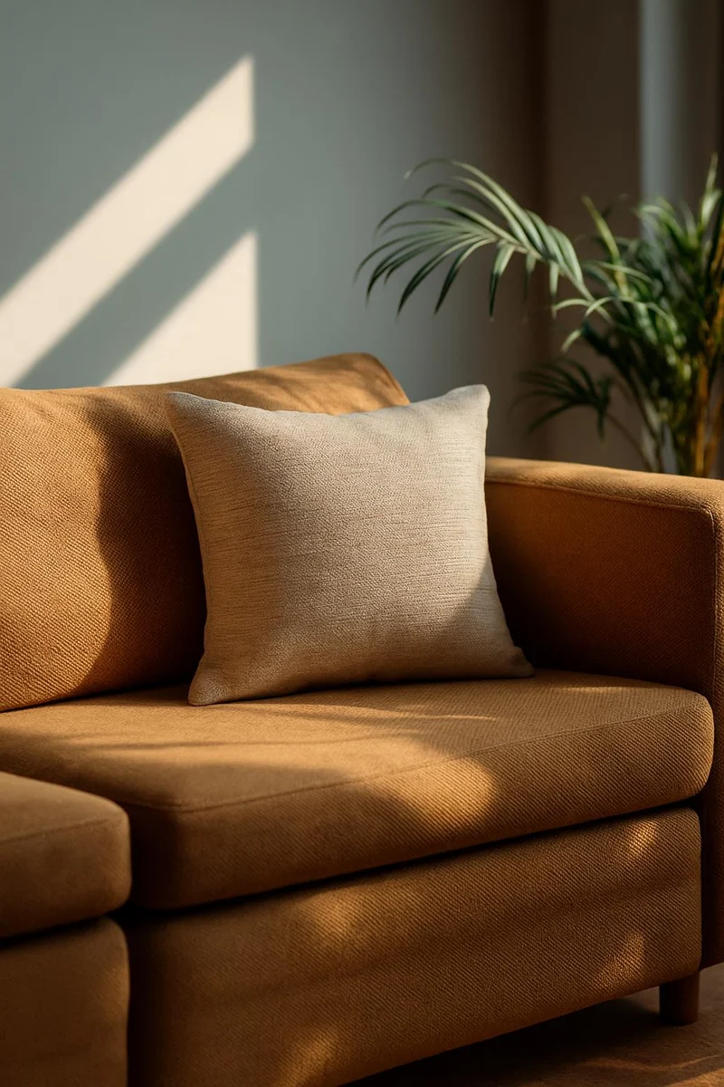 Chenille Cushion "Fossil" - Sand