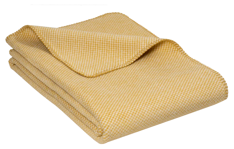 Kuscheldecke Stripy Honig aus Bio-Baumwolle – XXL 150 × 220 cm | Richter