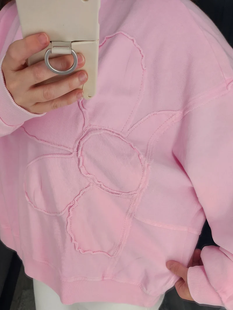 Daisy Sweatshirt (Cotton Candy Pink)