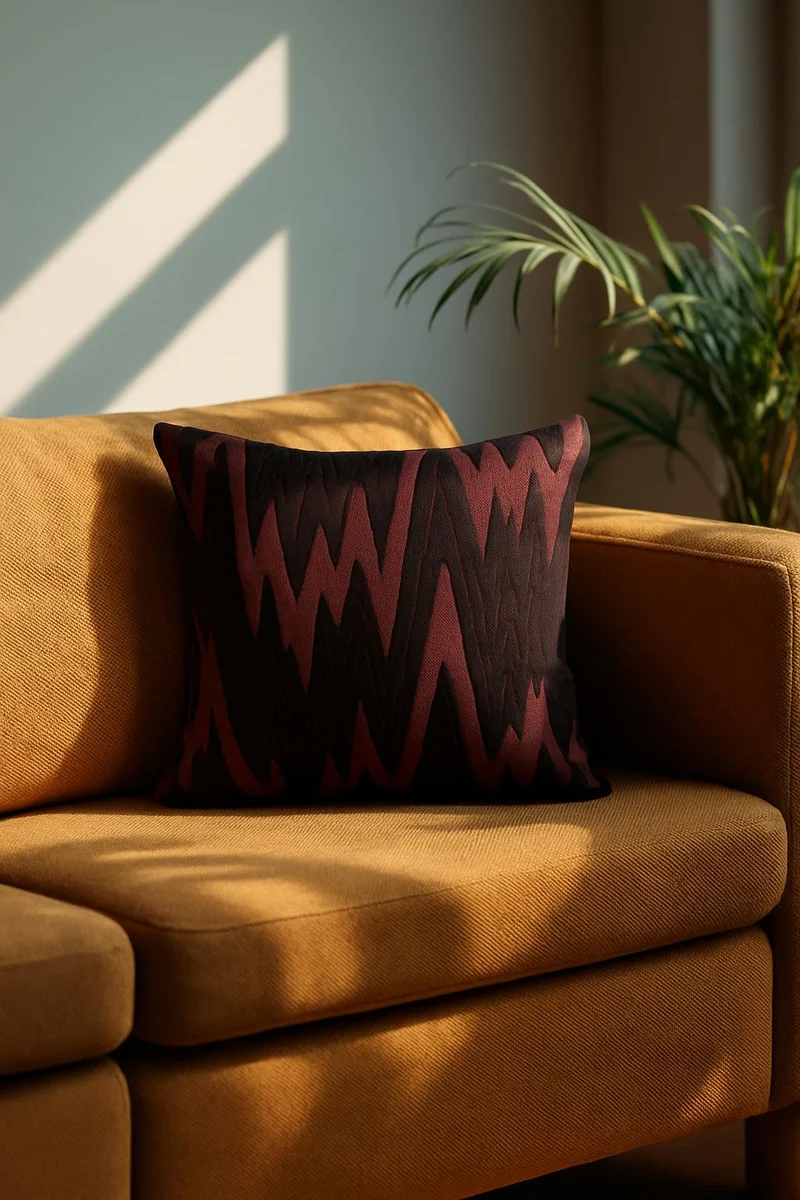 Two Tone Cushion "Zigzagone" - Rose