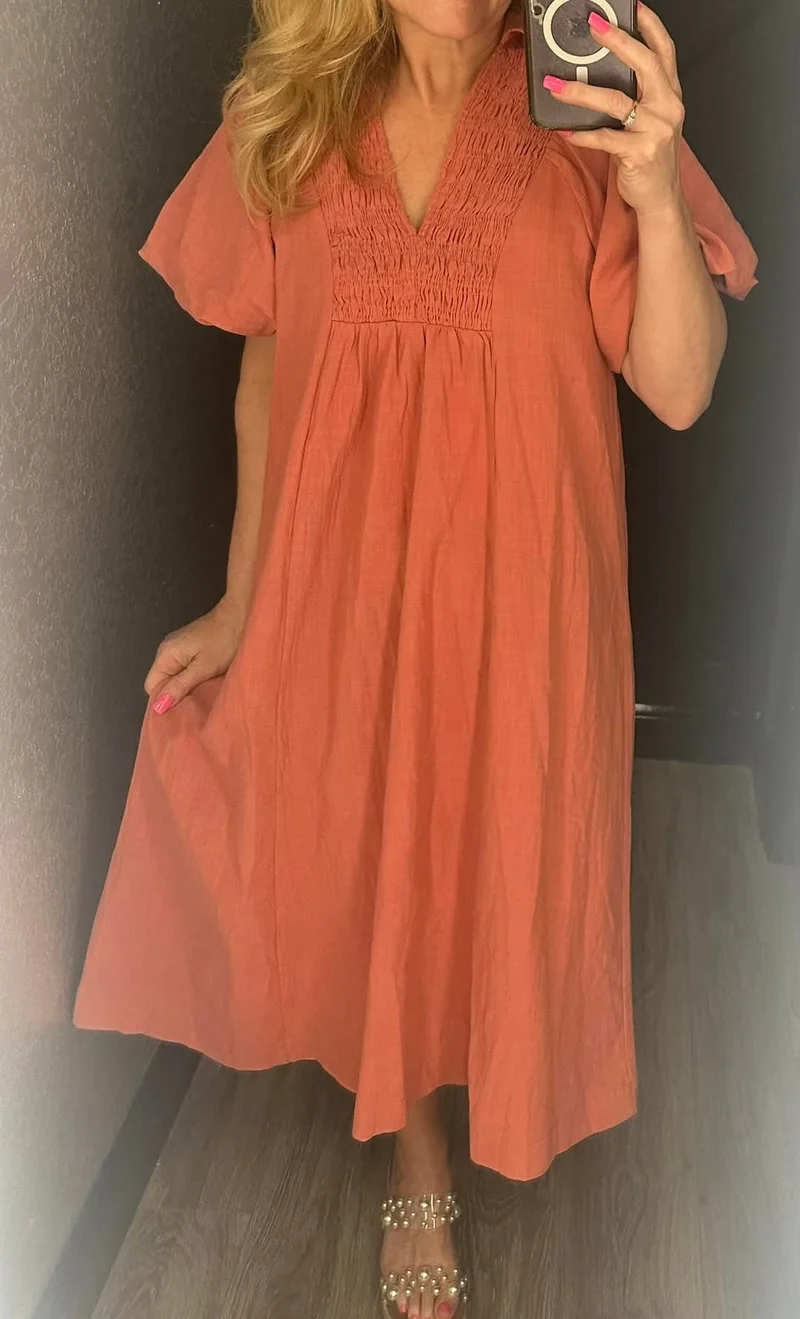Milan Dress (Salmon)