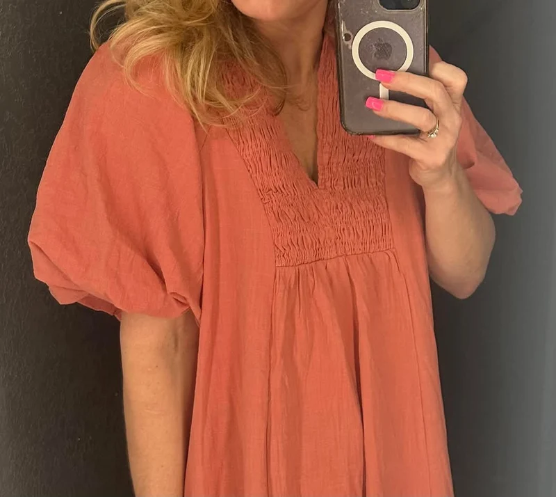 Milan Dress (Salmon)