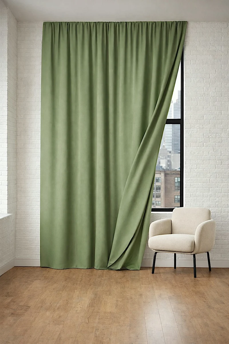 Blackout Curtains “Nightfall” in Moss Color