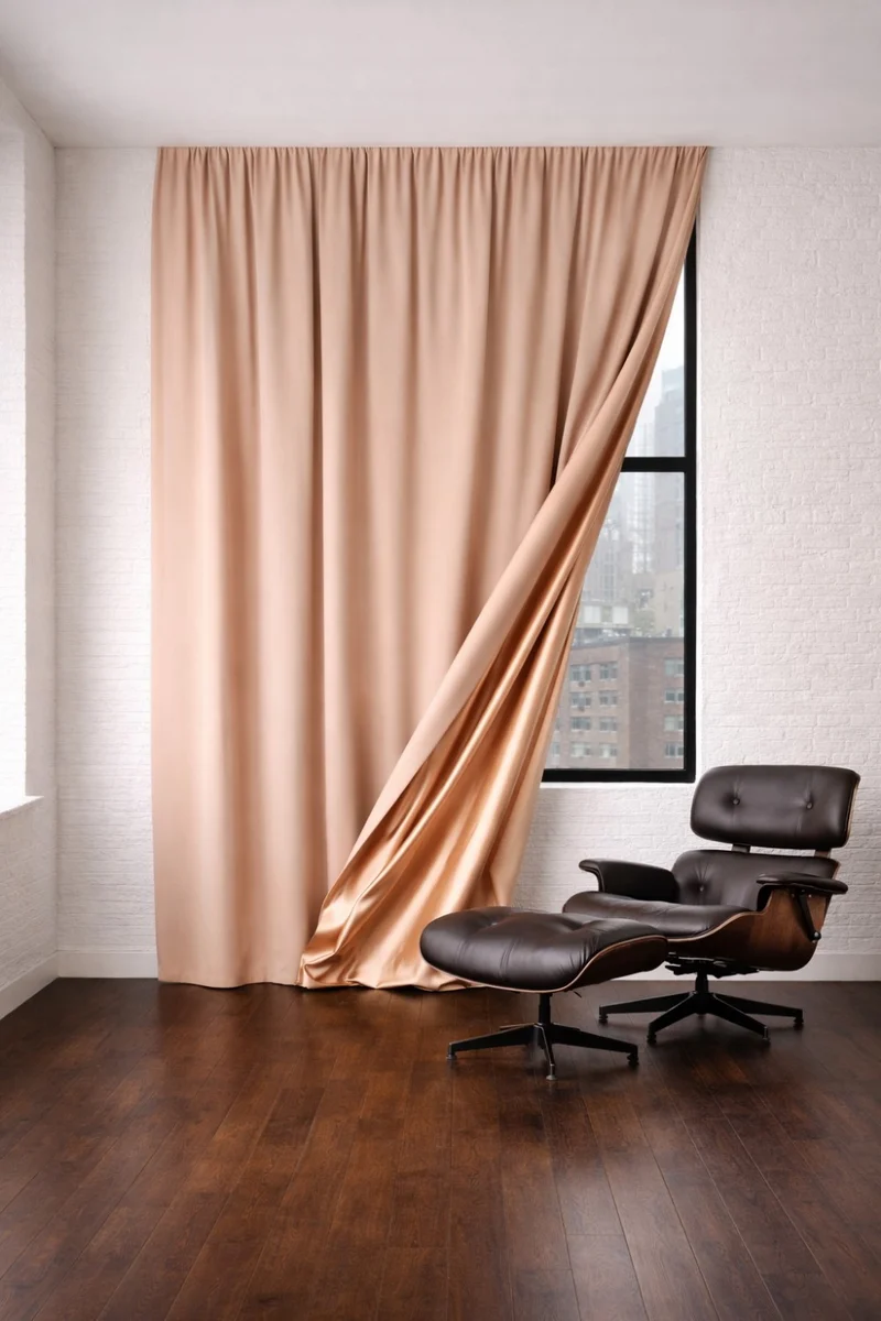 Blackout Curtains “Nightfall” in Apricot Color