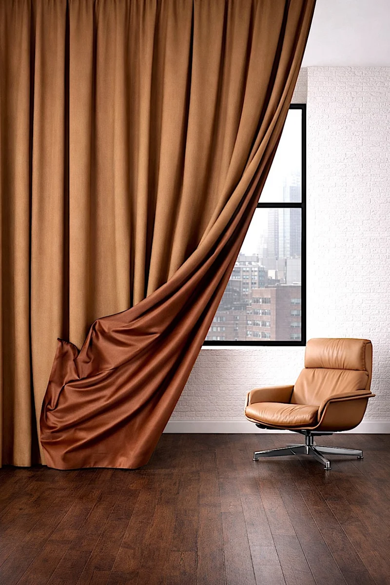 Blackout Curtains “Nightfall” in Terracotta Color