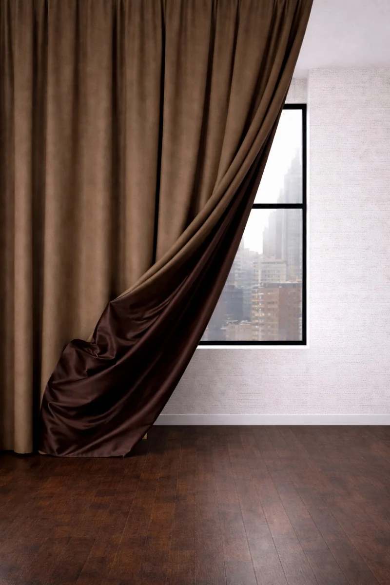 Blackout Curtains “Nightfall” in Dark Brown Color