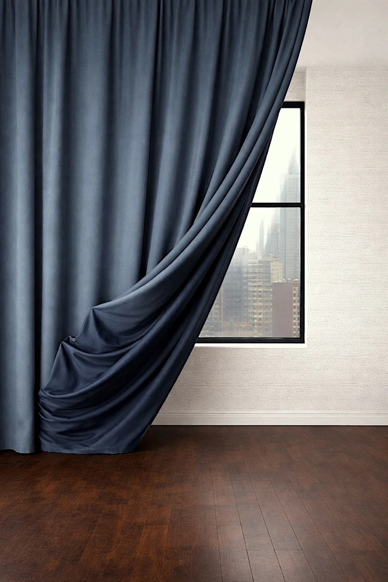 Blackout Curtains “Nightfall” in Denim Color