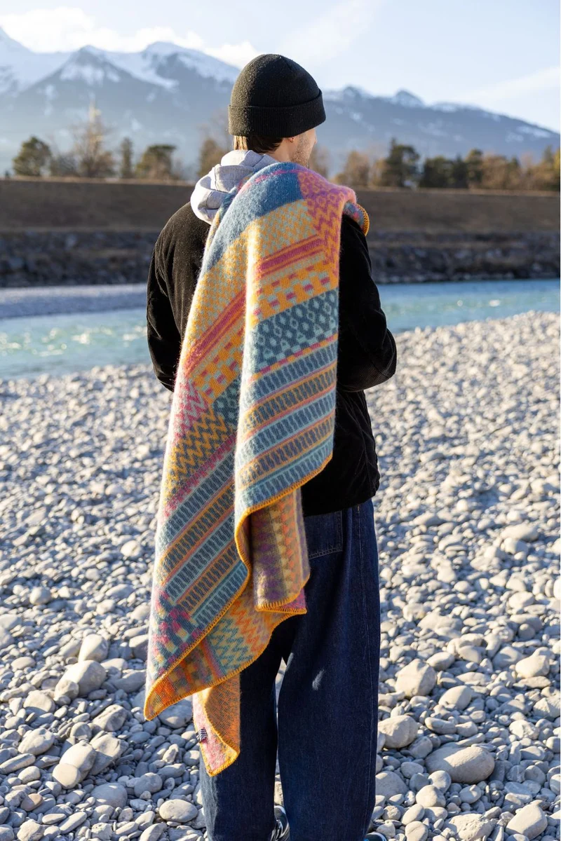 Wool Blanket "Patchwork" by Michele Rondelli