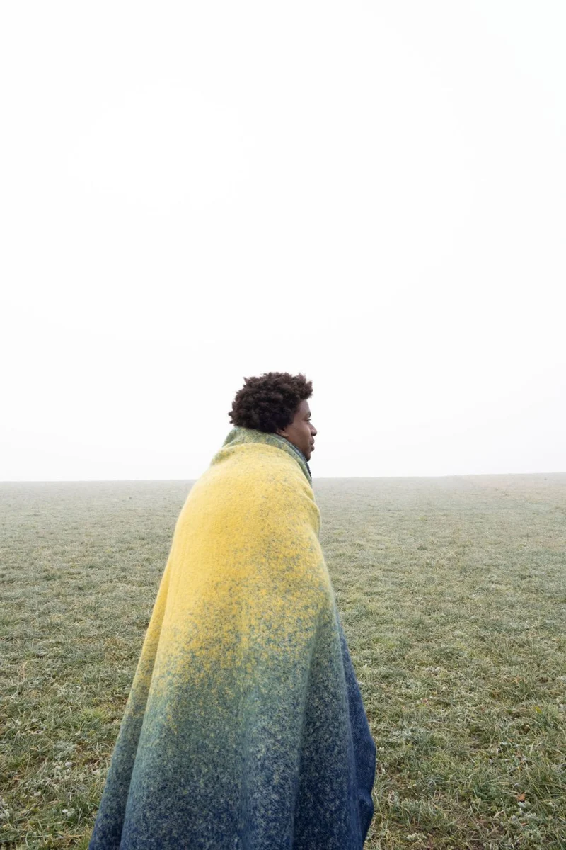 Wool Blanket "Aura" by Michele Rondelli