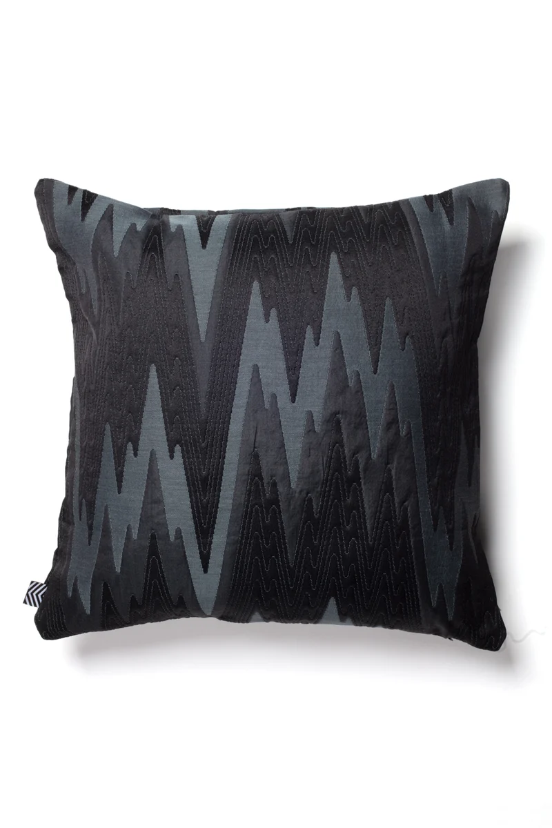 Two Tone Cushion "Zigzagone" - Sky Blue
