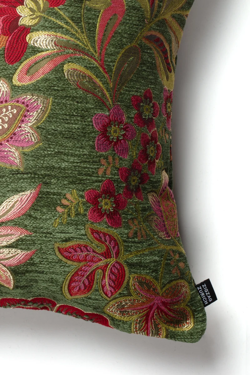 Floral Cushion "Botanica" - Moss