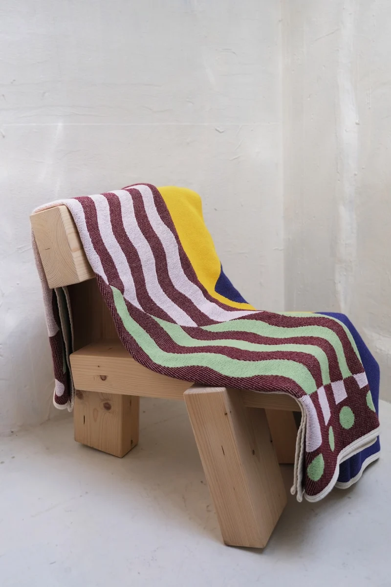 Cotton Blanket “Morcote” by Paolo Giacomazzi