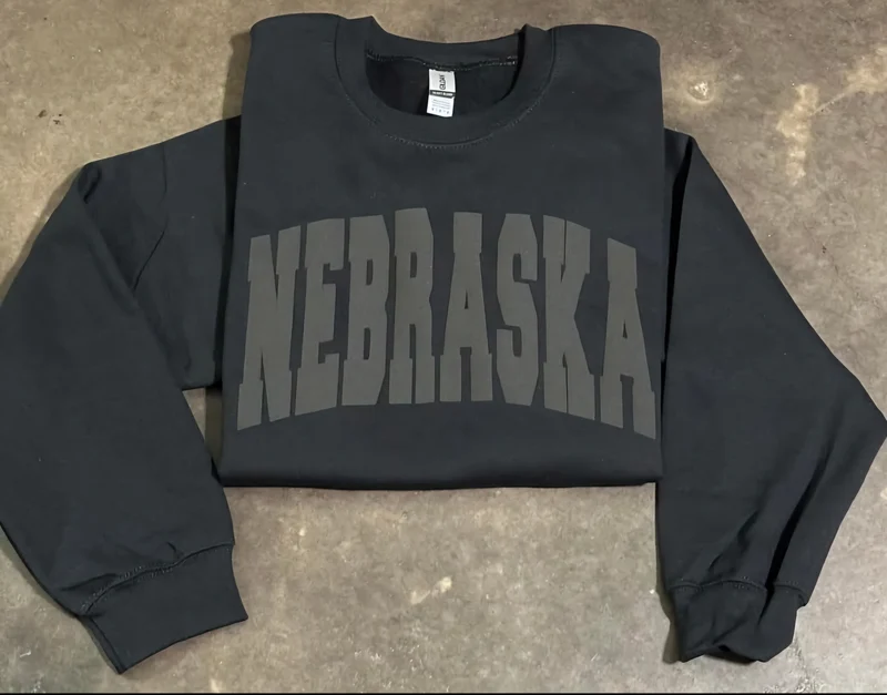 NEBRASKA Puff Sweatshirt (Black)