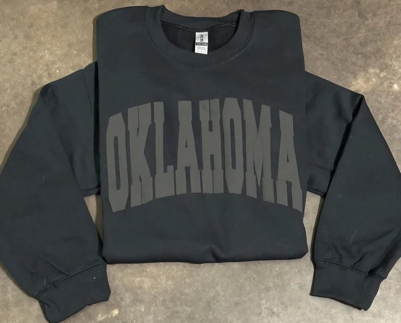 OKLAHOMA Puff Sweatshirt (Black)