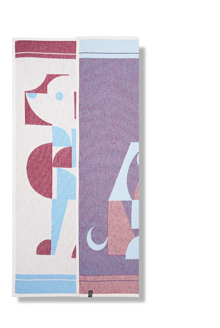Cotton Beach Towel & Mini Blanket “Pooch” by Noru Seohyun Salur