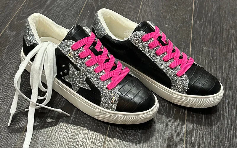 Supernova Black Croco Sneakers