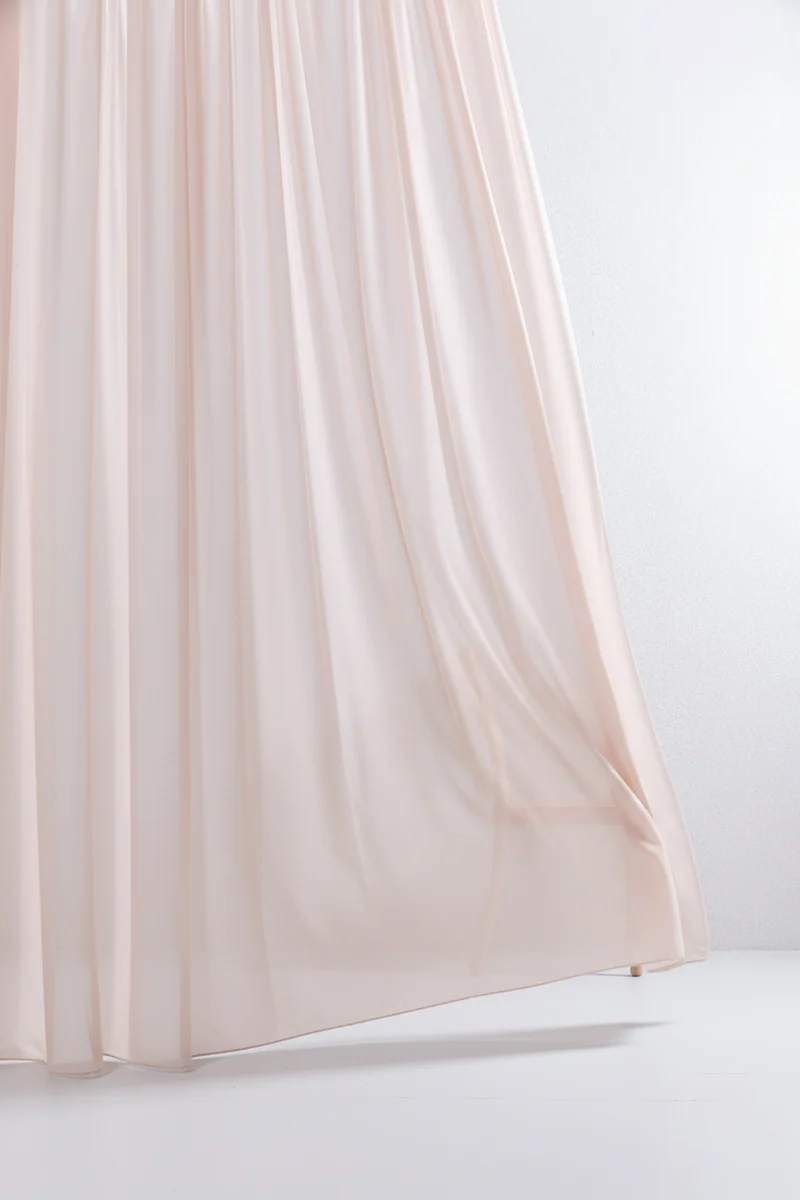 Luxury Sheer Curtains "Georgette" in Peach Colour