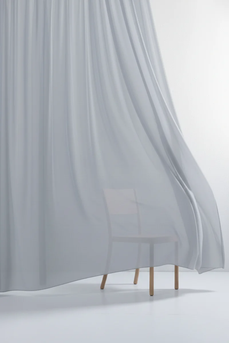 Luxury Sheer Curtains "Georgette" in Grey Colour
